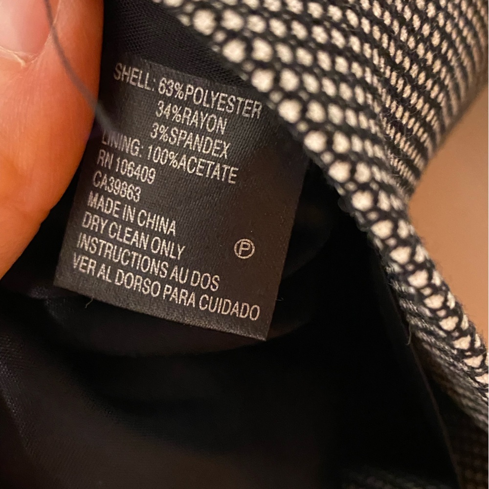 NWT Tahari ASL Cropped Swing Jacket Black White Micro Dot Size 2 - Picture 5 of 7